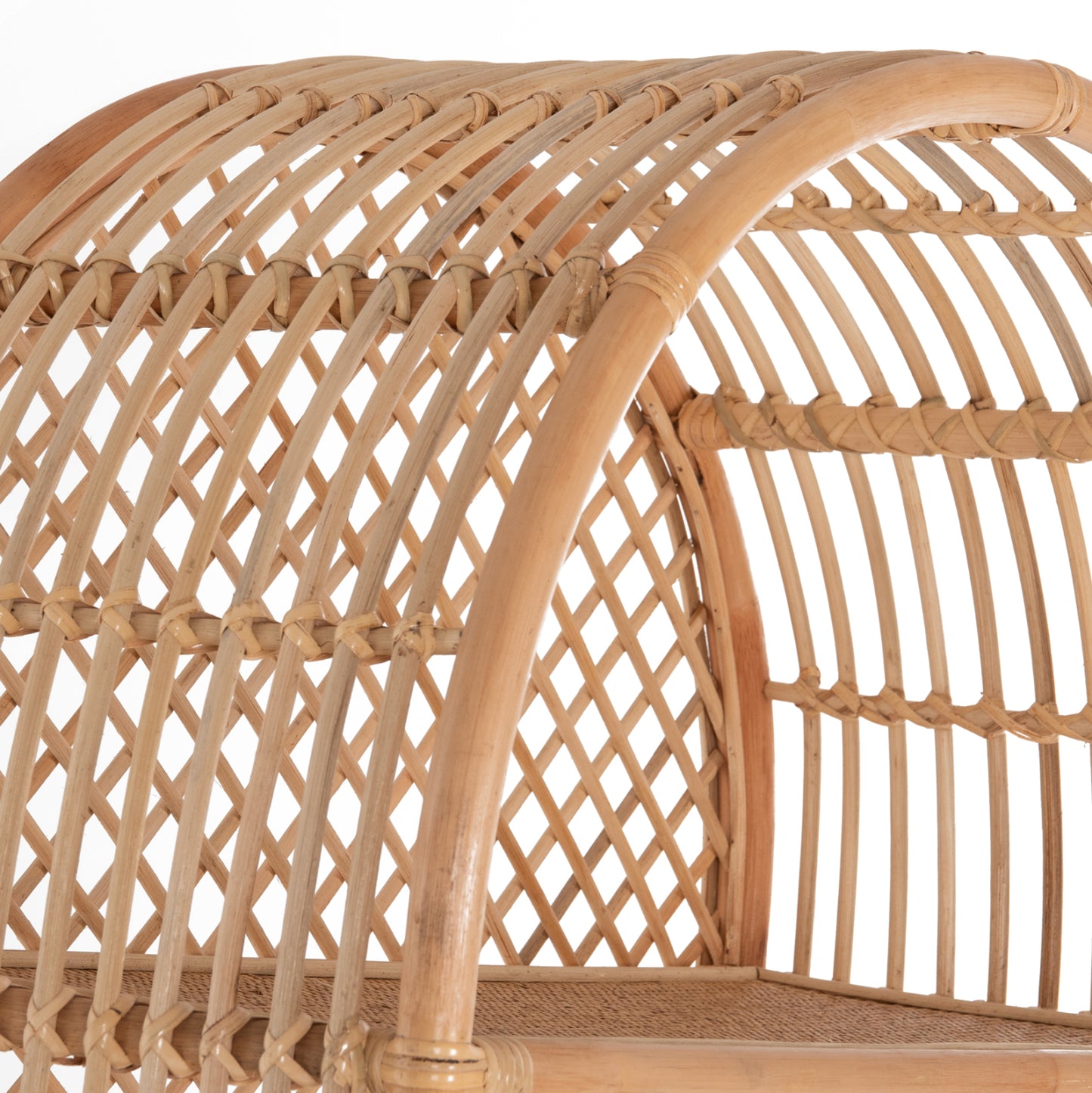 BOOKCASE SIMOK HM9552 MADE OF NATURAL RATTAN IN NATURAL COLOR 80x40x182Hcm.