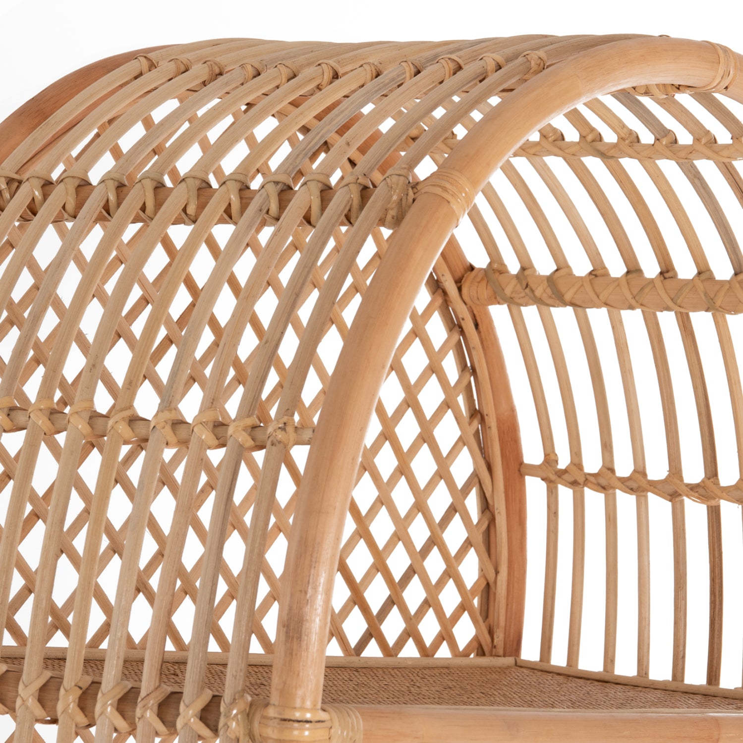 BOOKCASE SIMOK HM9552 MADE OF NATURAL RATTAN IN NATURAL COLOR 80x40x182Hcm.