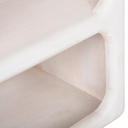 BOOKCASE HANDYR HM9707 SOLID MANGO WOOD IN WHITE COLOR 100x35x165Hcm.