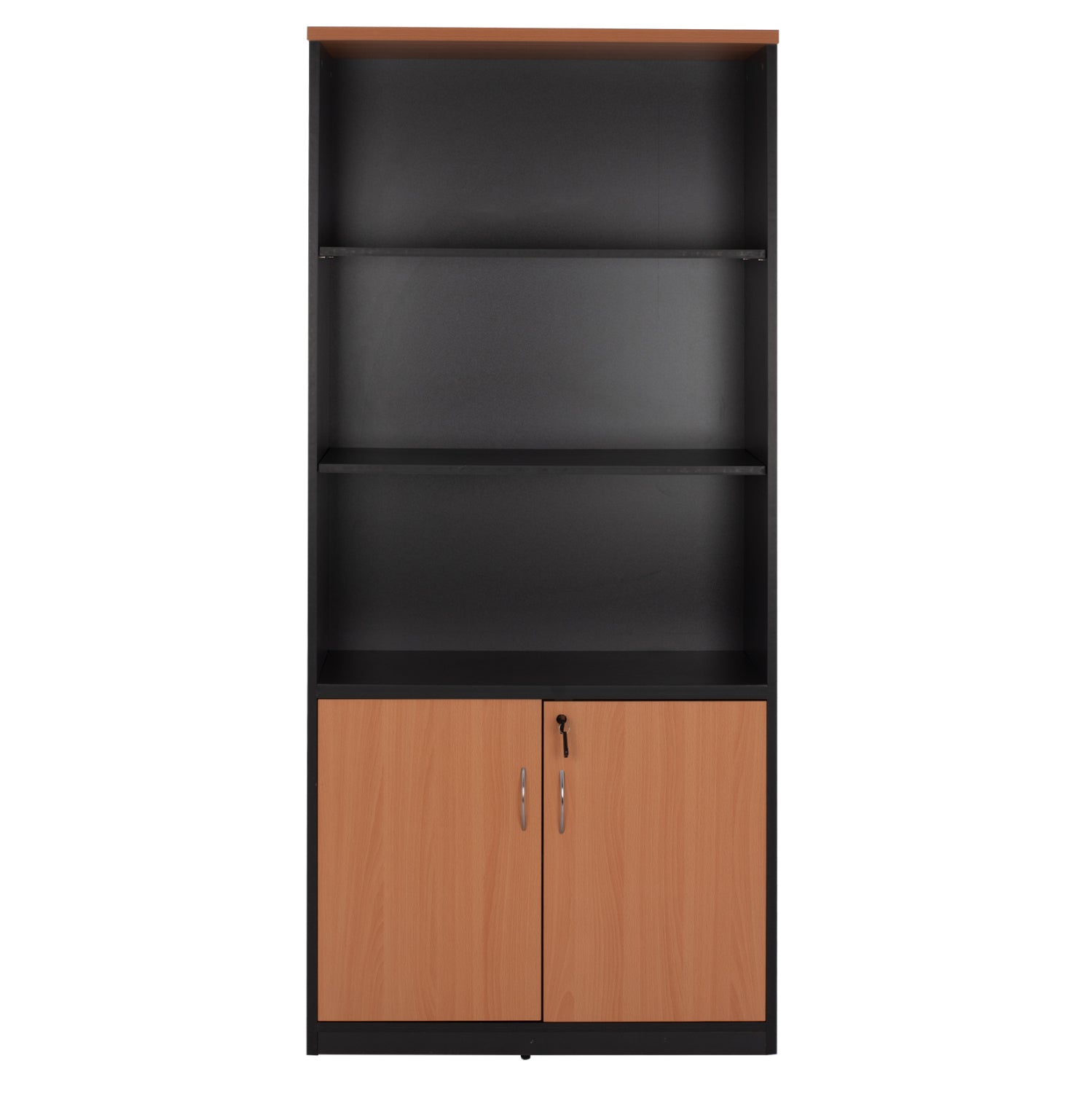 Professional office bookcase HM2014.01 oak color with 2 doors 80Χ39Χ179