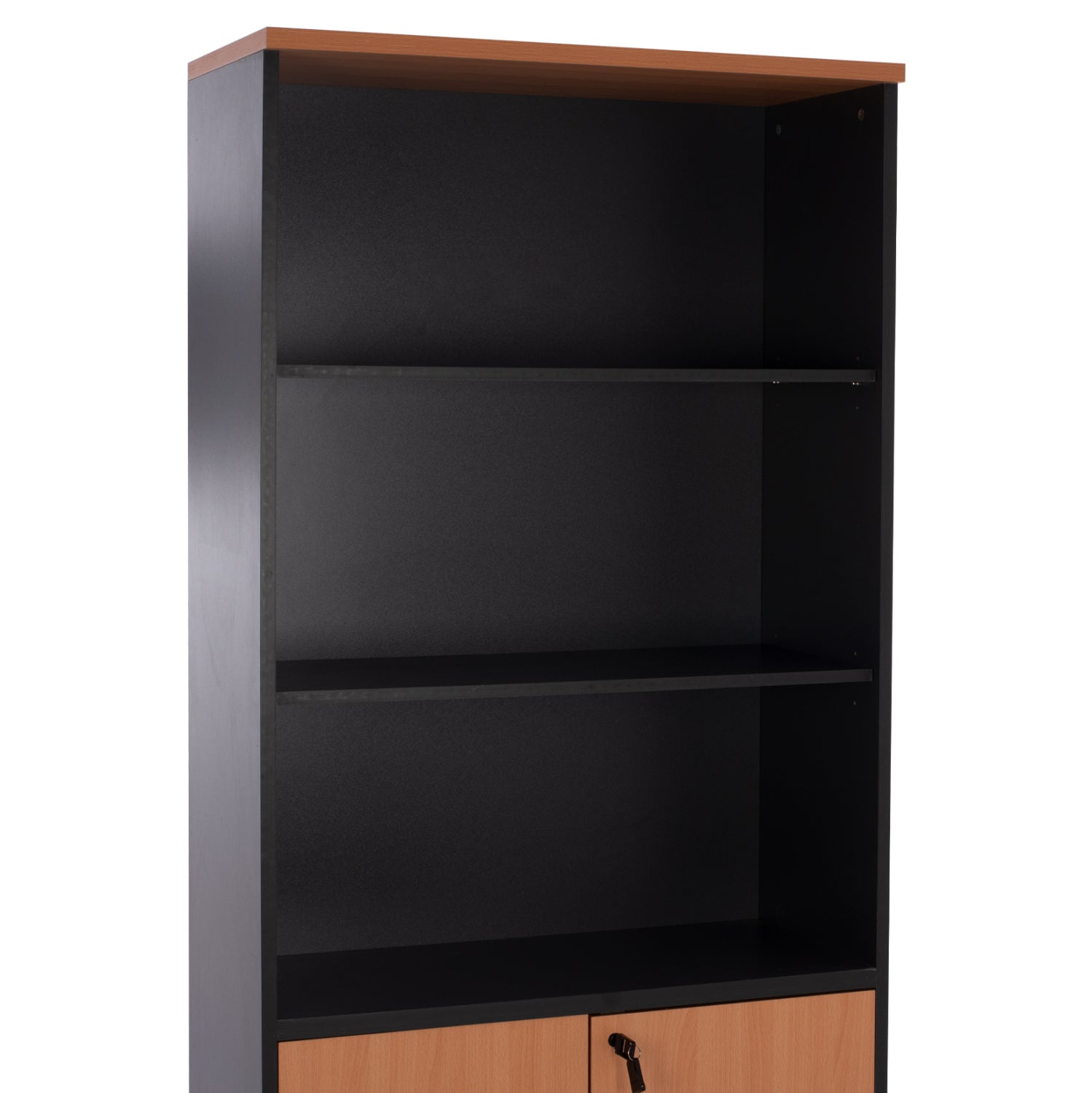 Professional office bookcase HM2014.01 oak color with 2 doors 80Χ39Χ179