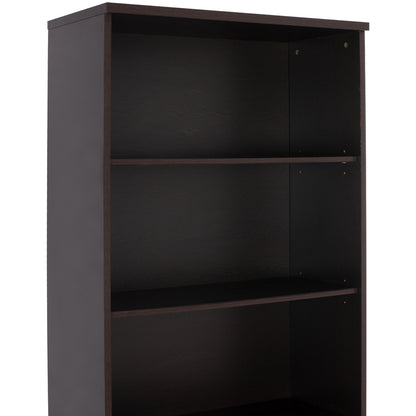 Professional office bookcase HM2014.02 wenge color with 2 doors 80Χ39Χ179
