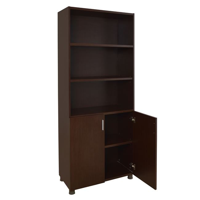 Professional office bookcase in wenge color HM2055.12 80x40x190 cm.