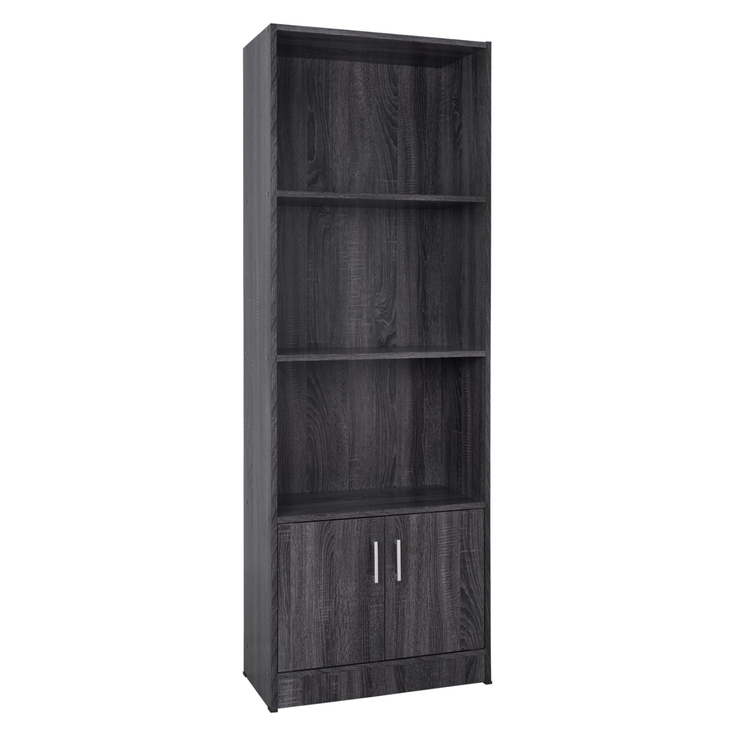 Melamine bookcase HM2269.01 grey color 60x30x174