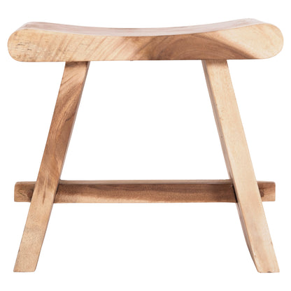 SIDE STOOL SADEL HM18294 SUAR WOOD--NATURAL COLOR 50x30x45Hcm.