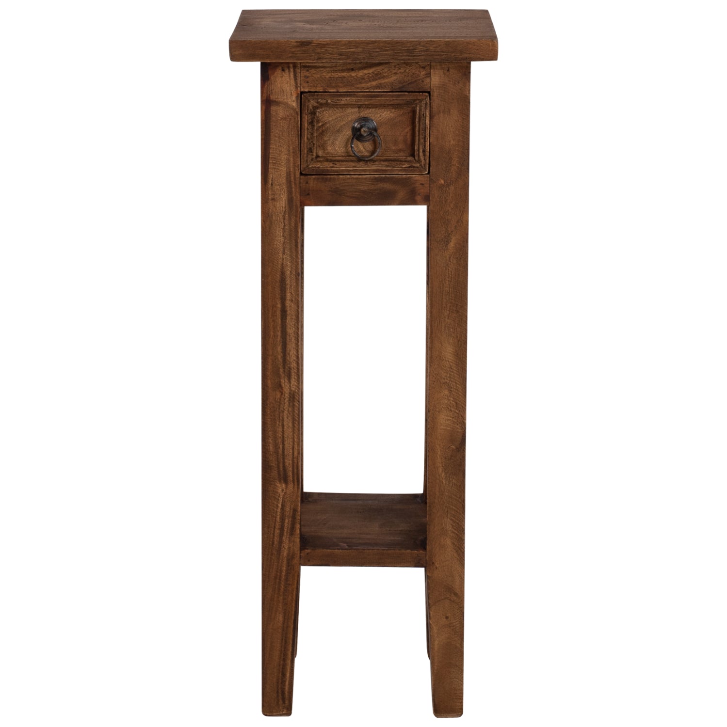 SIDE TABLE RAMU HM9484.01 MAHOGANY WOOD WITH A DRAWER IN NATURAL COLOR 25x25x66,5Hcm.