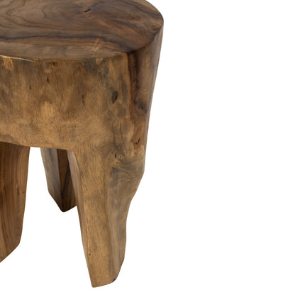 3-LEG STOOL SOLID TEAK NATURAL COLOR Φ30x40Hcm.HM9349