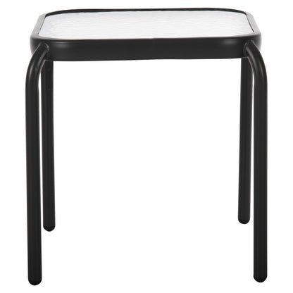 OUTDOOR SIDE TABLE SQUARE DIDO HM5975.01 METAL IN ANTHRACITE-GLASS 41x41x43Hcm.