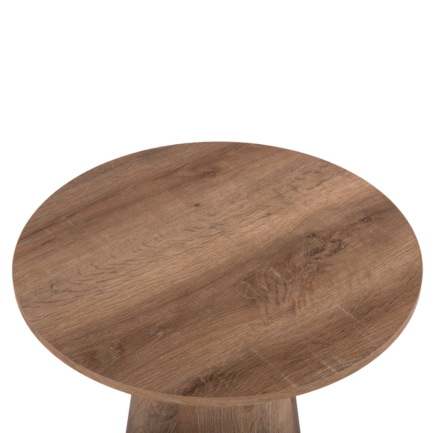 SIDE TABLE KARAN HM18029 MDF IN NATURAL WOOD COLOR Φ45x56,5Hcm