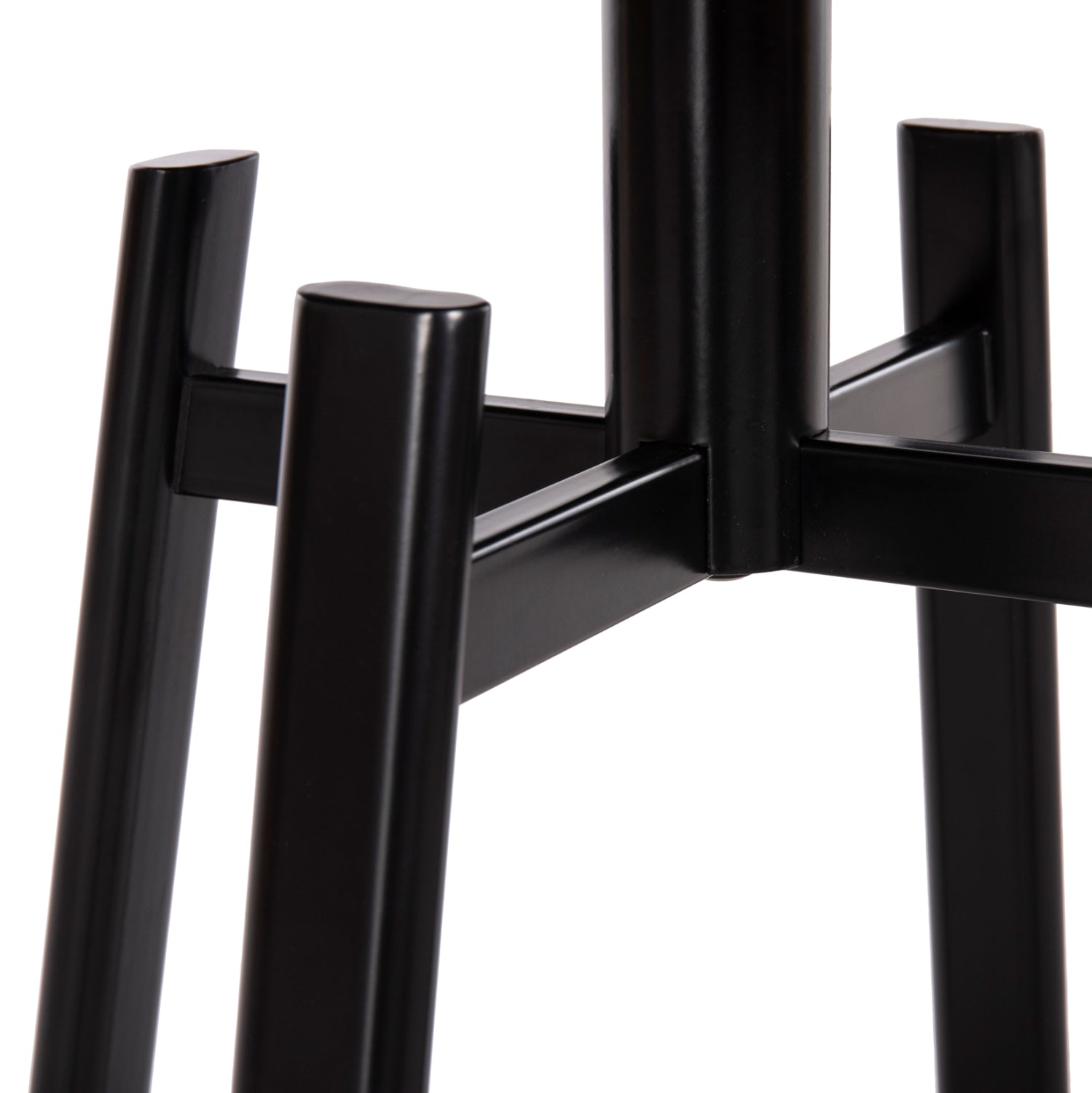 SIDE TABLE NORTON HM18036.03 METAL LEGS BLACK-MDF TOP SONAMA Φ45x55,5Hcm.