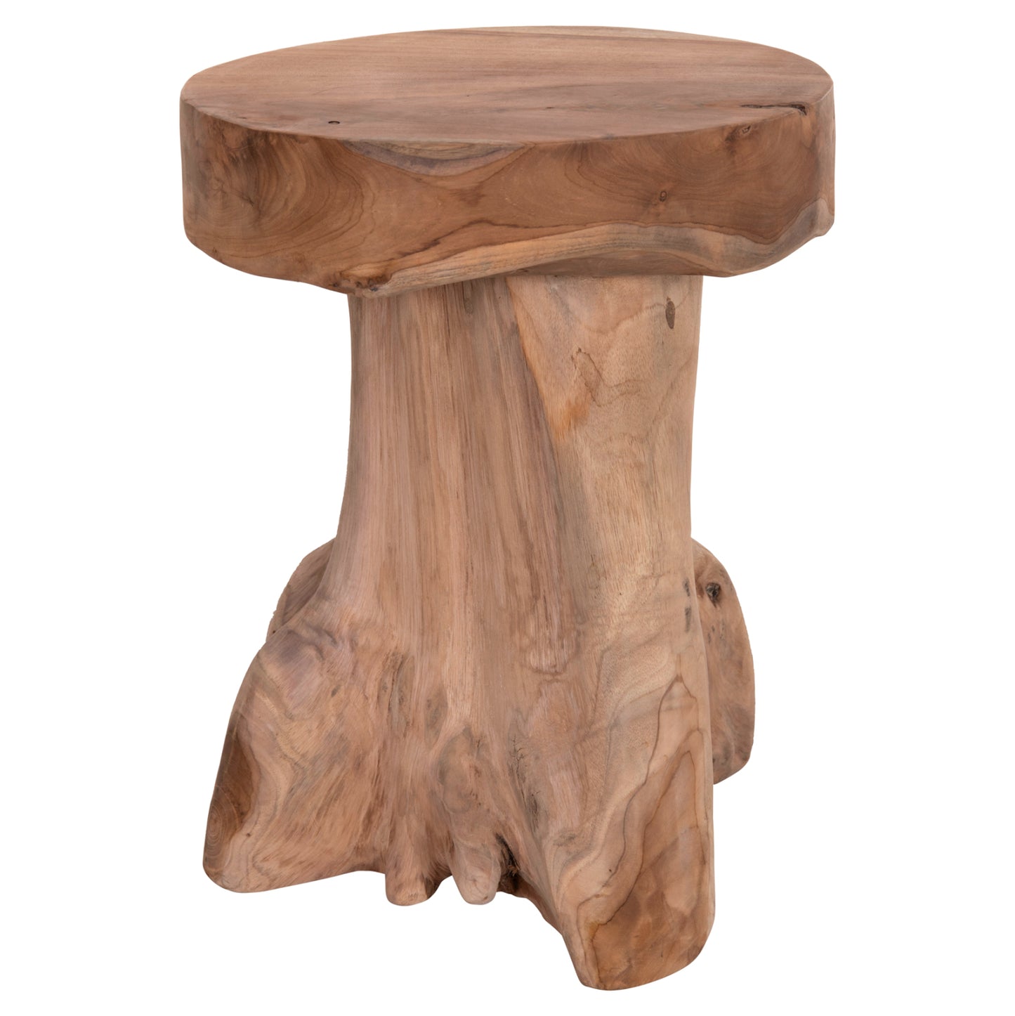 SIDE TABLE LOGG HM9351.11 SOLID TEAK NATURAL COLOR Φ35X45Hcm
