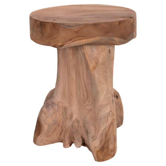 SIDE TABLE LOGG HM9351.11 SOLID TEAK NATURAL COLOR Φ35X45Hcm