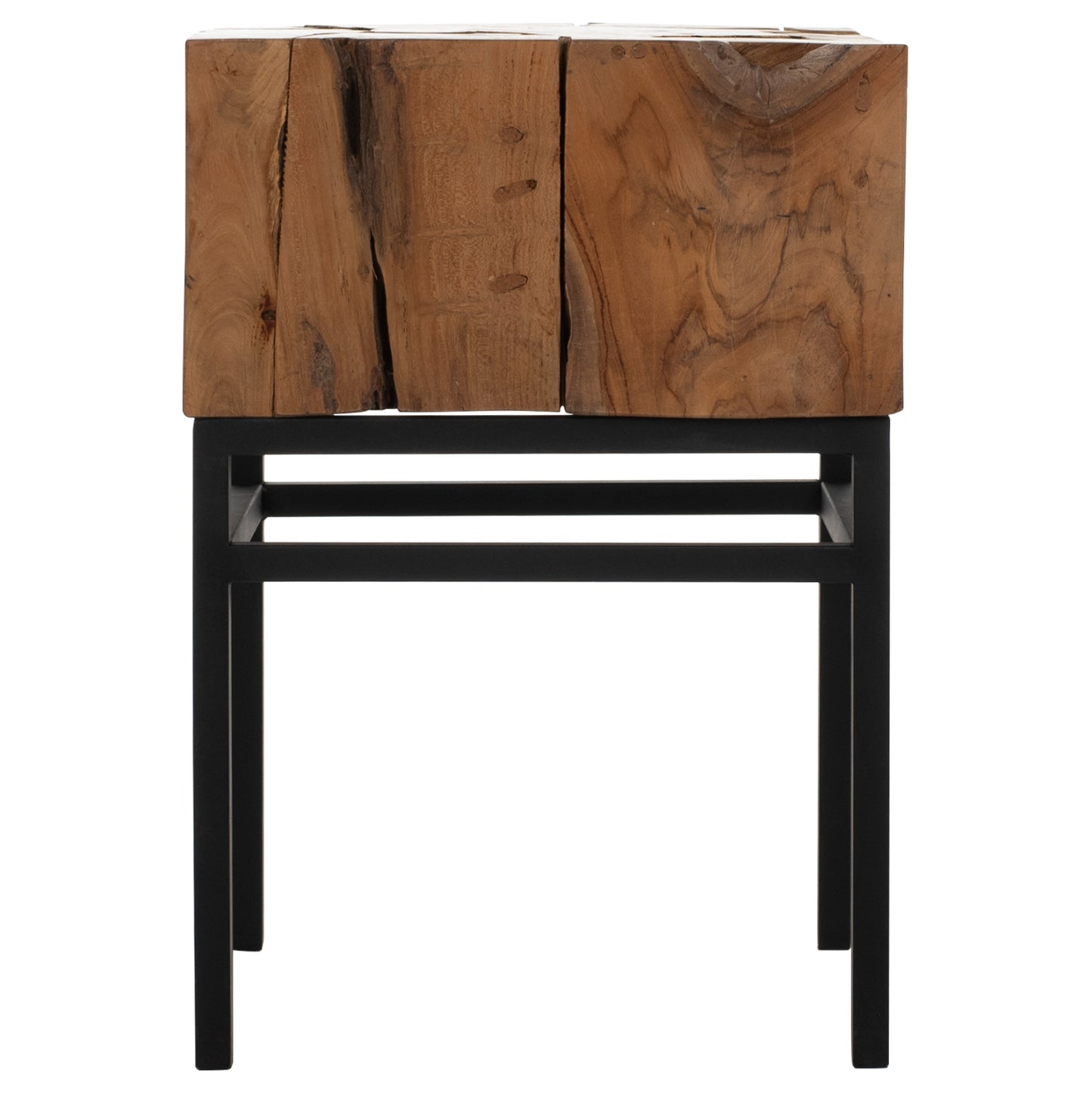 SIDE TABLE PIEN HM9353 SQUARE SOLID TEAK NATURAL COLOR 38X38X55H