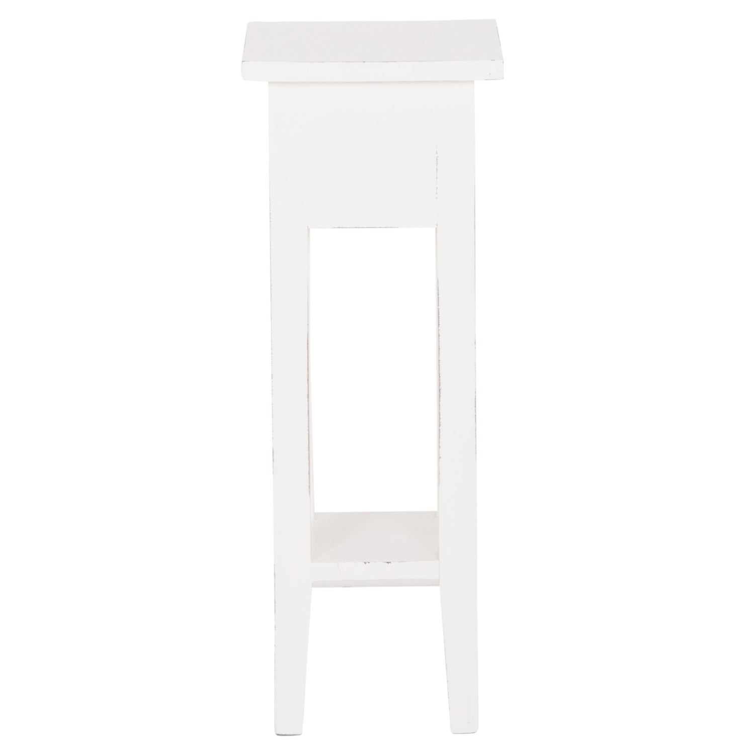 SIDE TABLE RAMU HM9484.03 MAHOGANY WOOD WITH A DRAWER IN WHITE 25x25x66.5Hcm.
