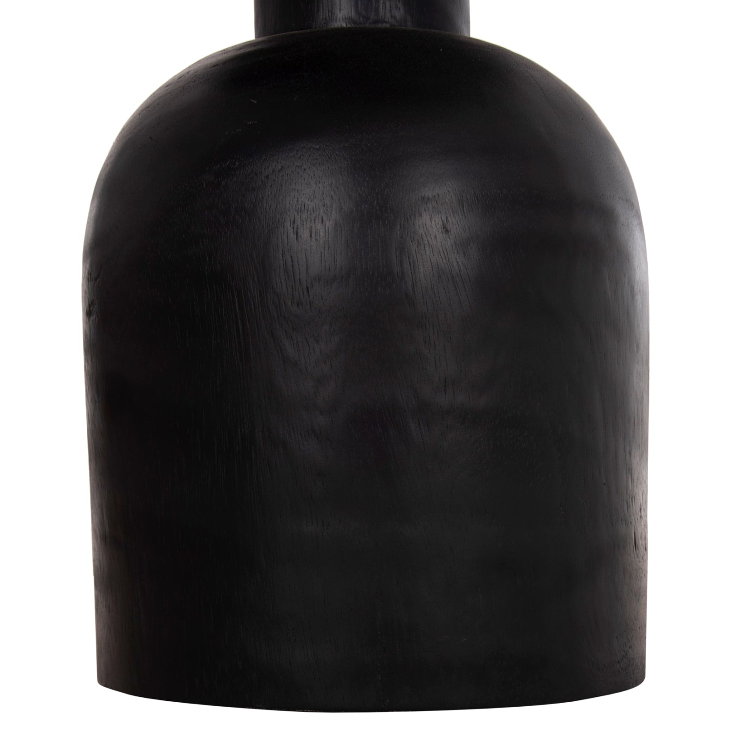 SIDE TABLE ROUND PUMBE HM9891.12 SOLID SUAR WOOD IN BLACK COLOR Φ40x50Hcm.
