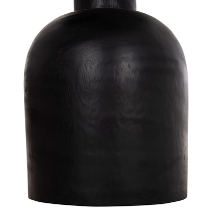 SIDE TABLE ROUND PUMBE HM9891.12 SOLID SUAR WOOD IN BLACK COLOR Φ40x50Hcm.