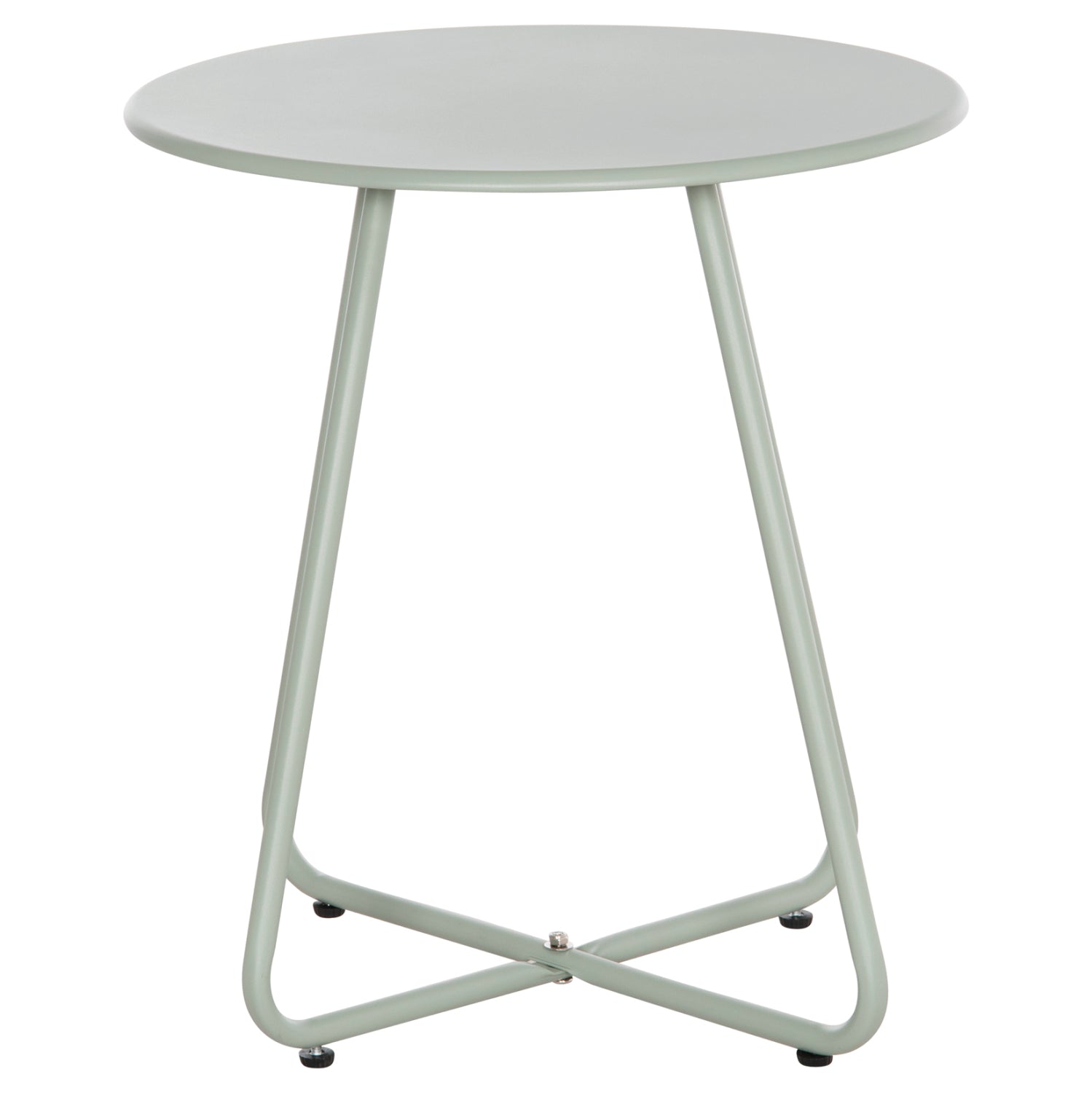 SIDE TABLE ROUND SAMMON HM6271.06 METAL IN PISTACHIO GREEN COLOR Φ45x50Hcm.