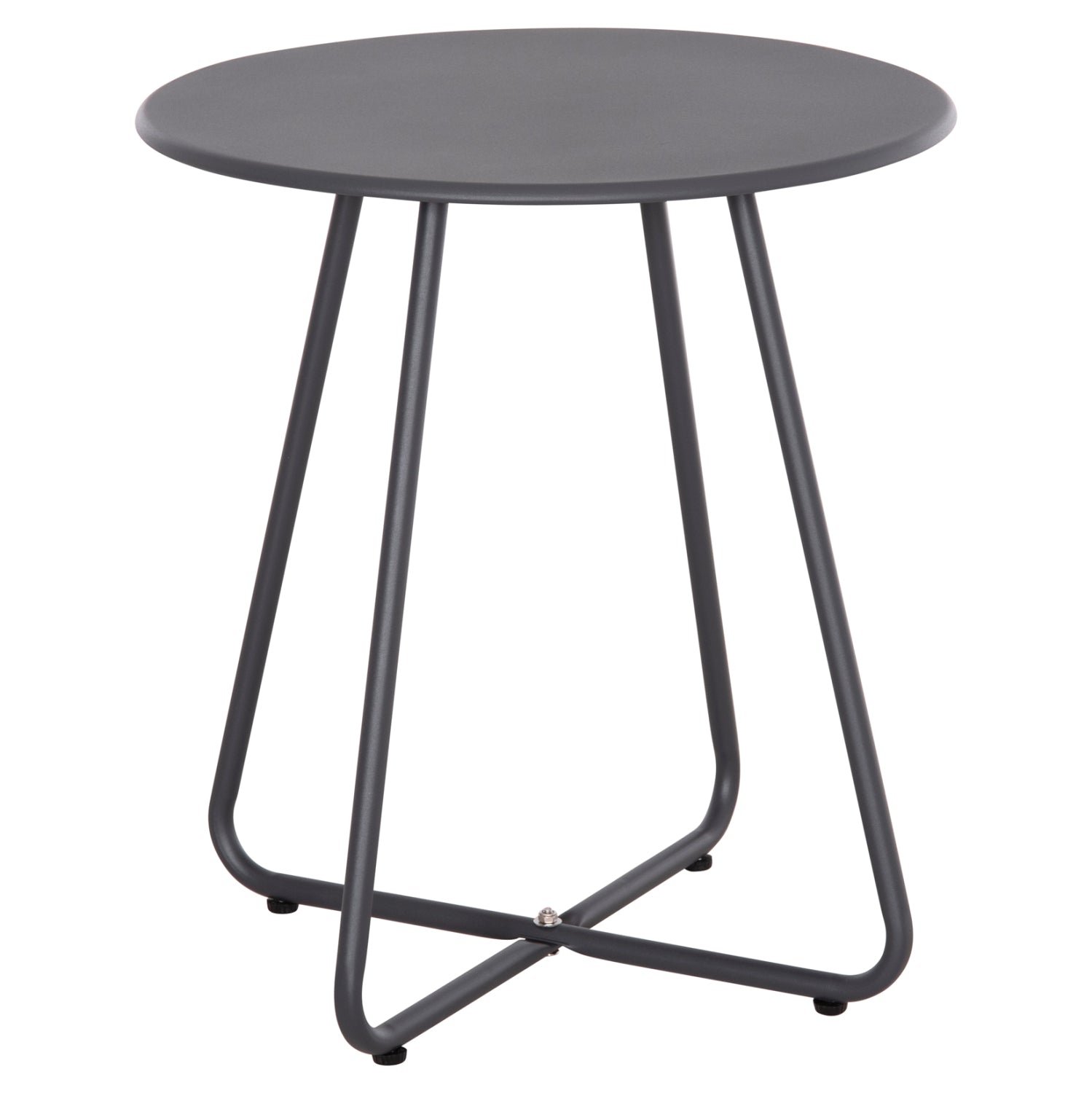 SIDE TABLE ROUND SAMMON HM6271.01 METAL IN GREY COLOR Φ45x50Hcm.