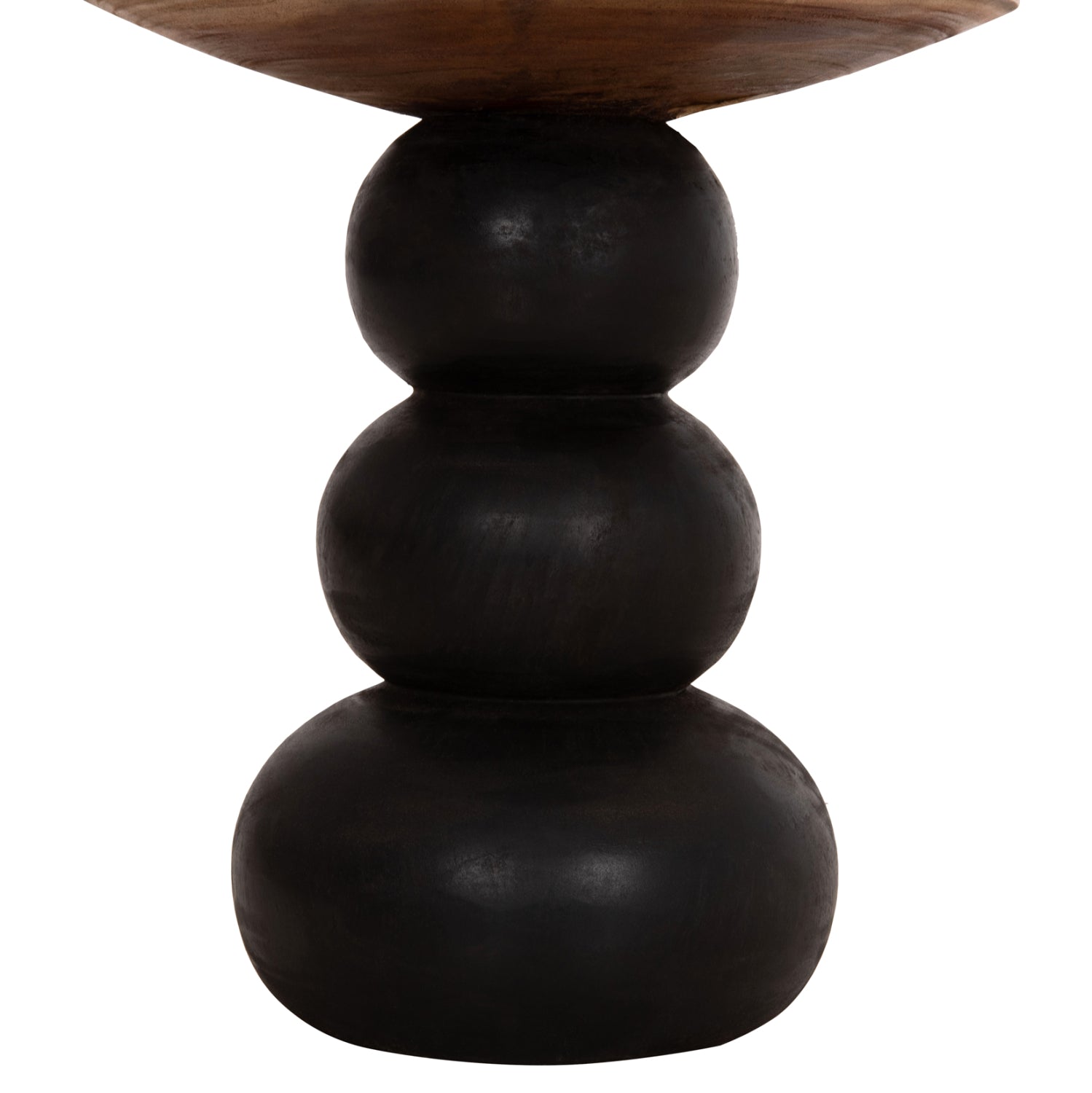 SIDE TABLE ROUND JACKY HM9890 SUAR WOOD IN NATURAL & BLACK Φ40x45.5Hcm.