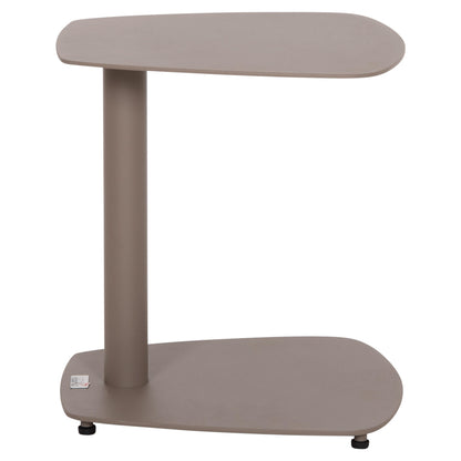 SUNBED SIDE TABLE CARET HM6563.03 ALUMINUM IN LIGHT GREY (TAUPE) 40x39x42Hcm.