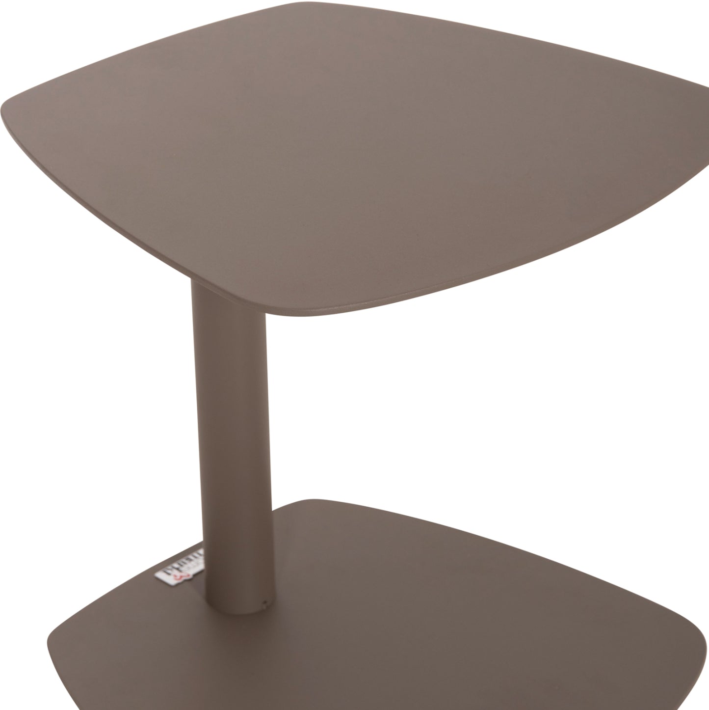 SUNBED SIDE TABLE CARET HM6563.03 ALUMINUM IN LIGHT GREY (TAUPE) 40x39x42Hcm.