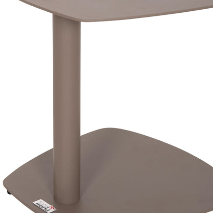 SUNBED SIDE TABLE CARET HM6563.03 ALUMINUM IN LIGHT GREY (TAUPE) 40x39x42Hcm.