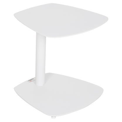 SUNBED SIDE TABLE CARET HM6563.02 ALUMINUM IN WHITE 40x39x42Hcm.