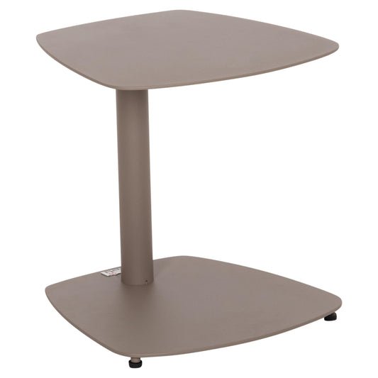 SUNBED SIDE TABLE CARET HM6563.03 ALUMINUM IN LIGHT GREY (TAUPE) 40x39x42Hcm.