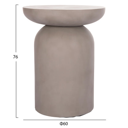 SIDE TABLE ANNA HM18160.03 FIBER CEMENT IN GREY--Φ60x76Hcm.
