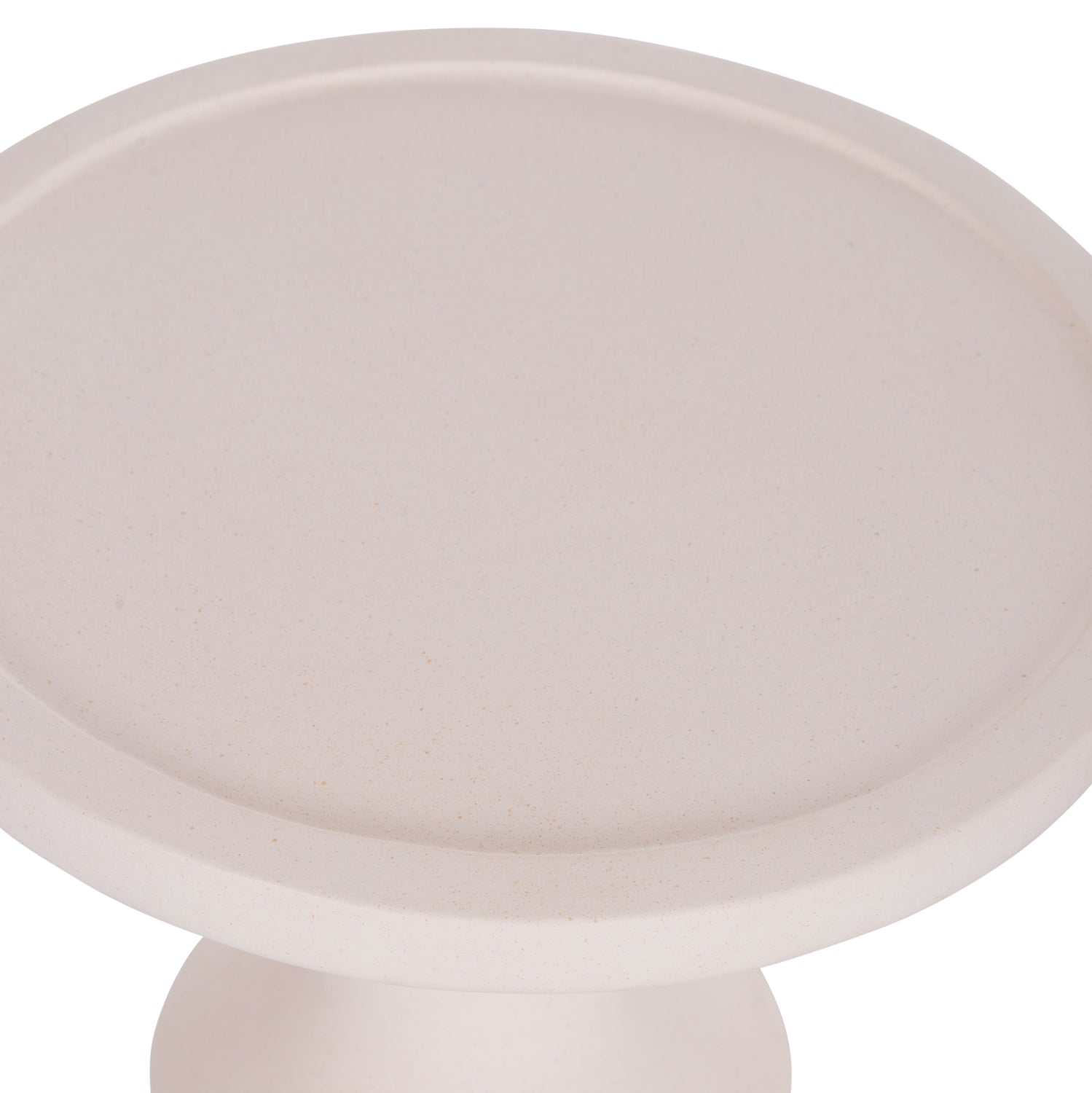 SIDE TABLE TRED(T) HM18169.02 FIBER CEMENT IN WHITE-NATURAL RATTAN--Φ40x61Hcm.