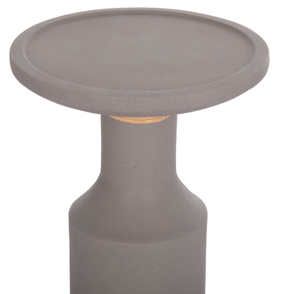 SIDE TABLE TRED(T) HM18169.03 FIBER CEMENT IN GREY-NATURAL RATTAN--Φ40x61Hcm.