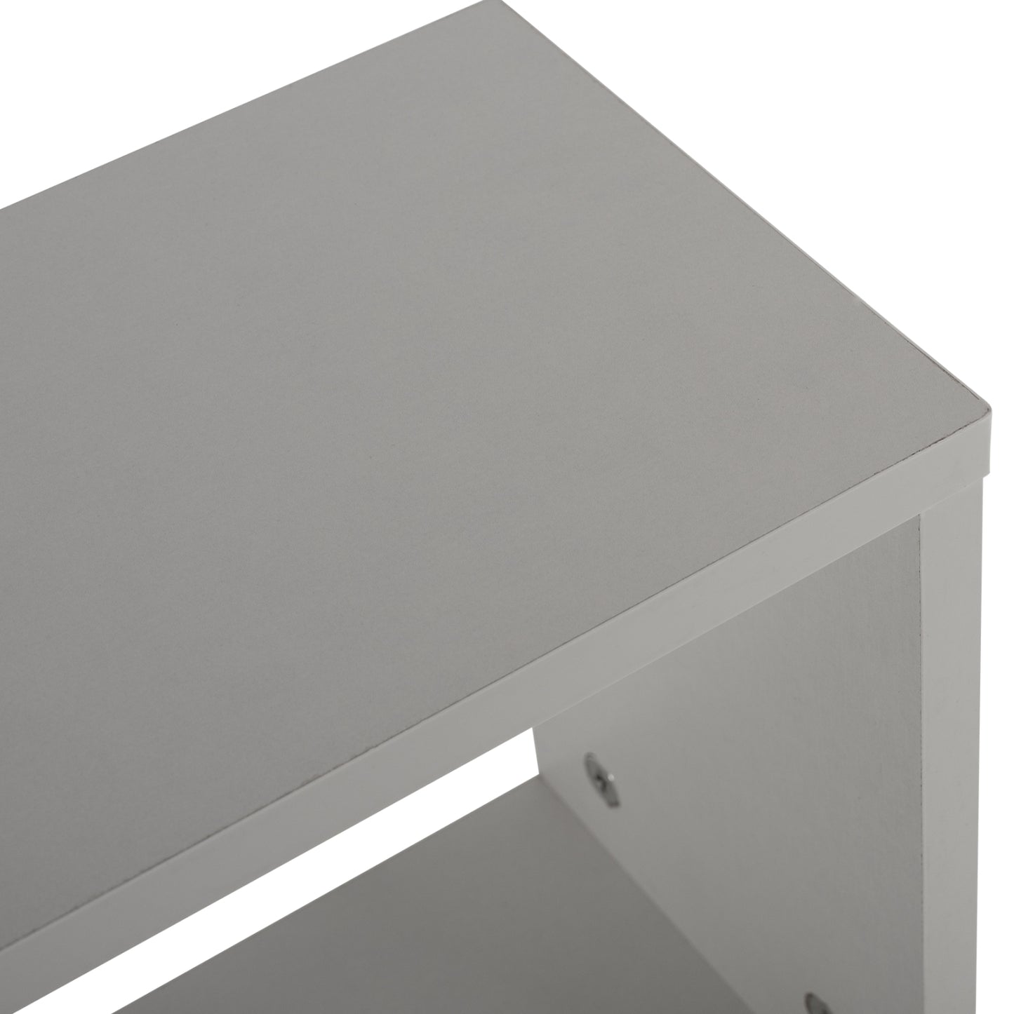 SIDE TABLE HM8956.13 WITH STORAGE SPACES AMABELLA MELAMINE WHITE 45x17x52Hcm.