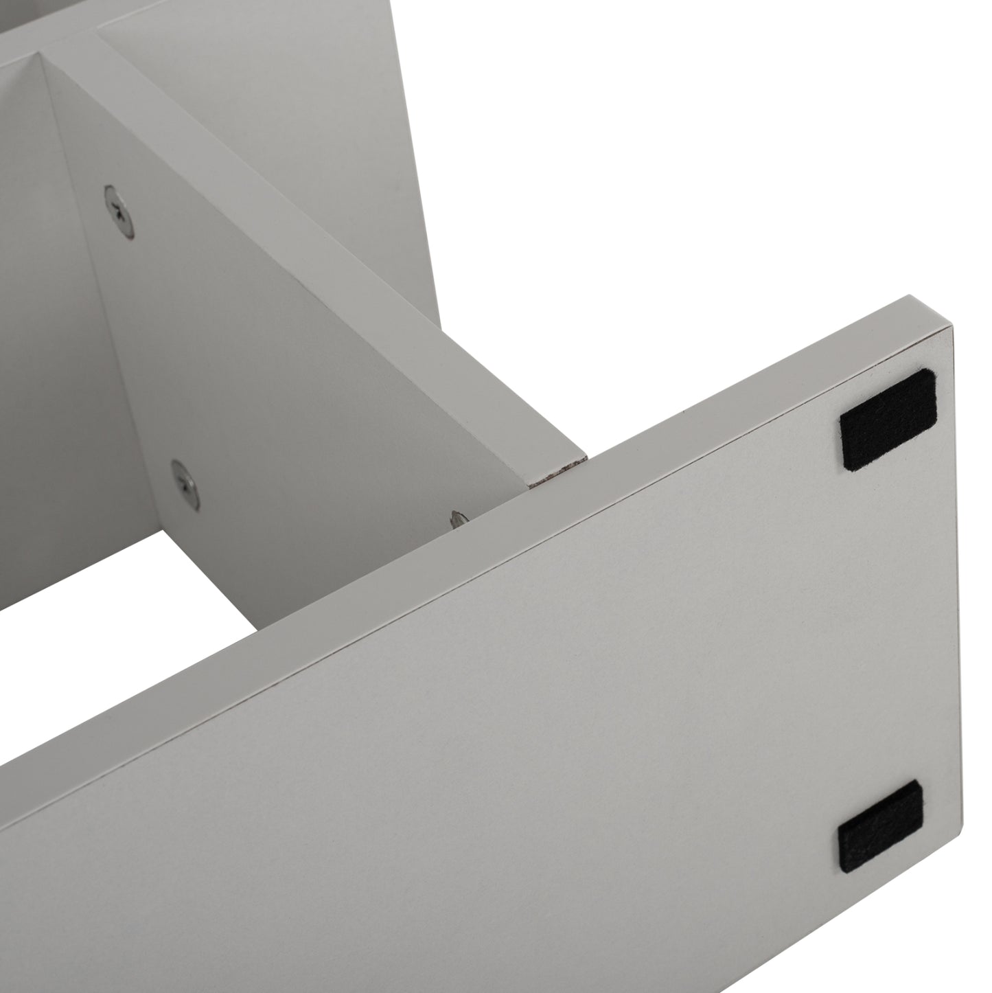 SIDE TABLE HM8956.13 WITH STORAGE SPACES AMABELLA MELAMINE WHITE 45x17x52Hcm.