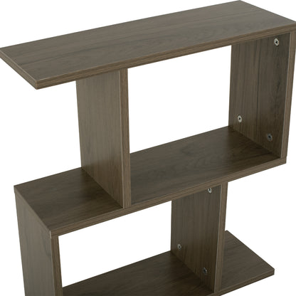SIDE TABLE WITH STORAGE SPACES HM8881.12 MELAMINE IN OLIVE GREY COLOR 50x17x56Hcm.