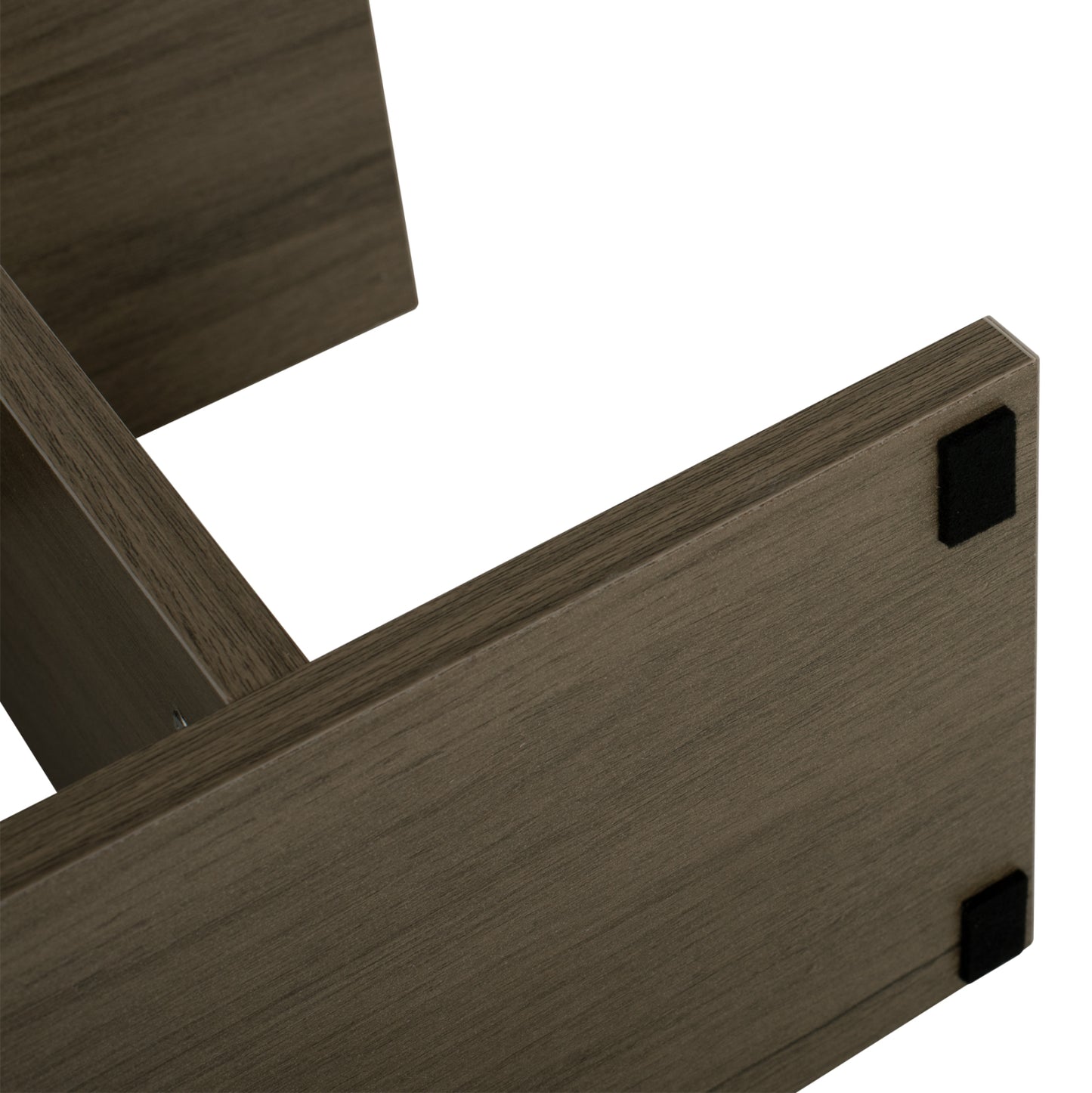 SIDE TABLE WITH STORAGE SPACES HM8881.12 MELAMINE IN OLIVE GREY COLOR 50x17x56Hcm.