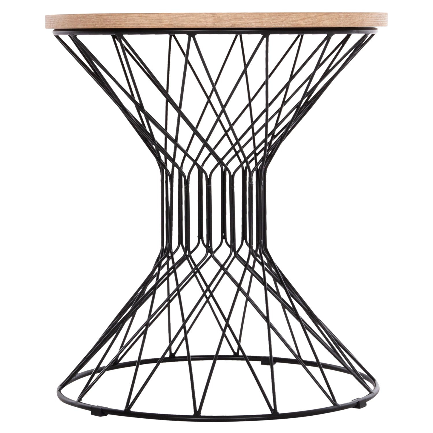 SIDE TABLE KEON HM18038.03 MDF TOP IN SONAMA-METAL BASE Φ45x50Hcm.