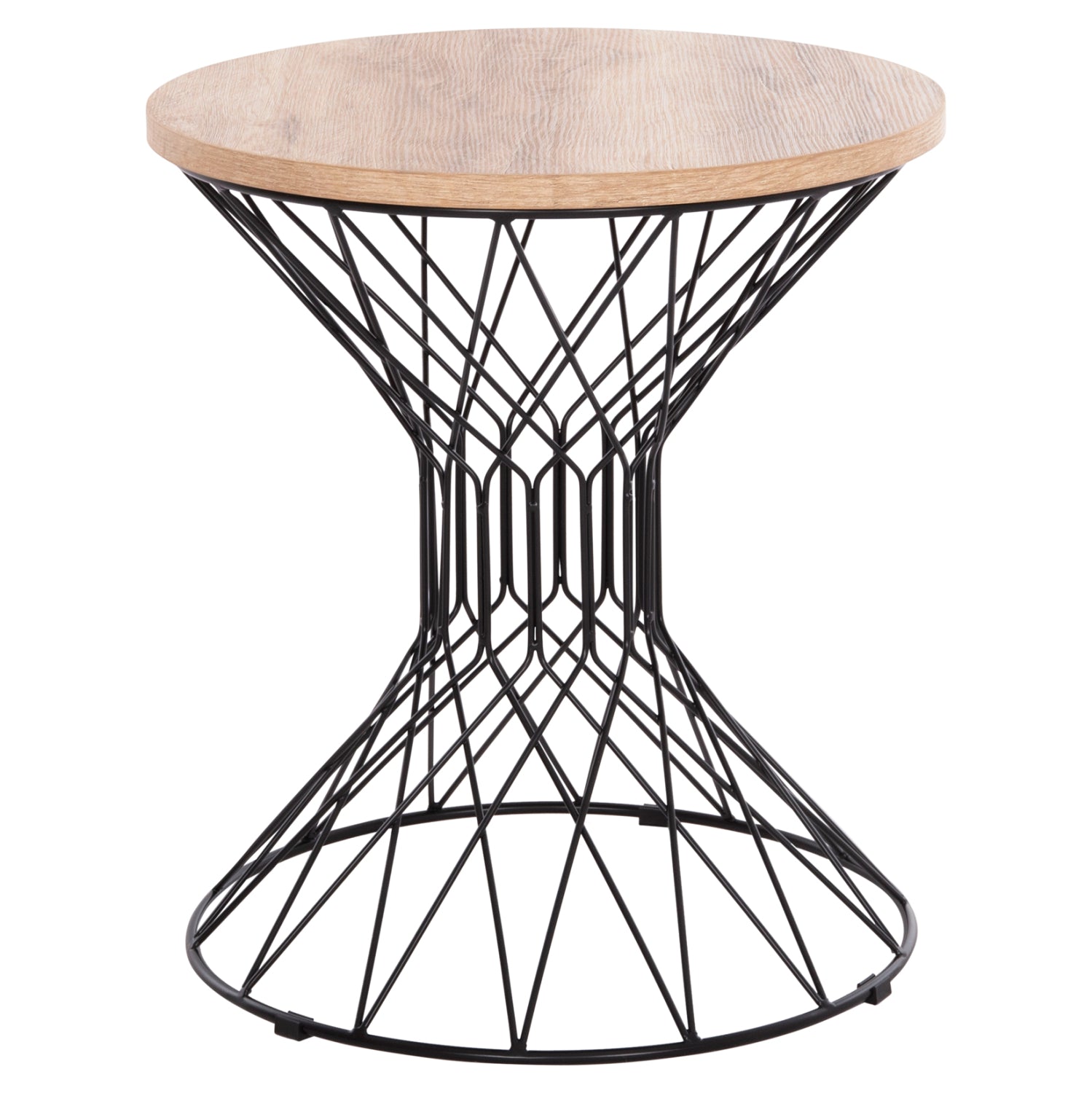 SIDE TABLE KEON HM18038.03 MDF TOP IN SONAMA-METAL BASE Φ45x50Hcm.
