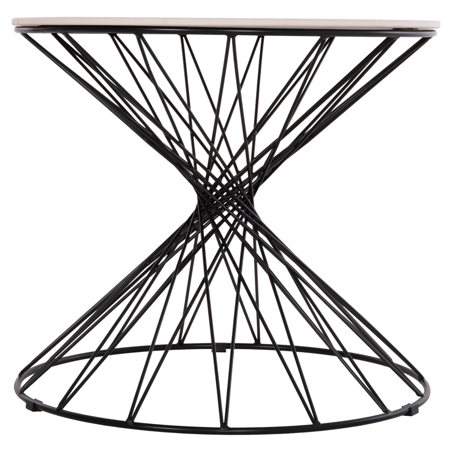 SIDE TABLE GRESAM HM18039.01 CERAMIC TOP-METAL BASE Φ50x44Hcm.