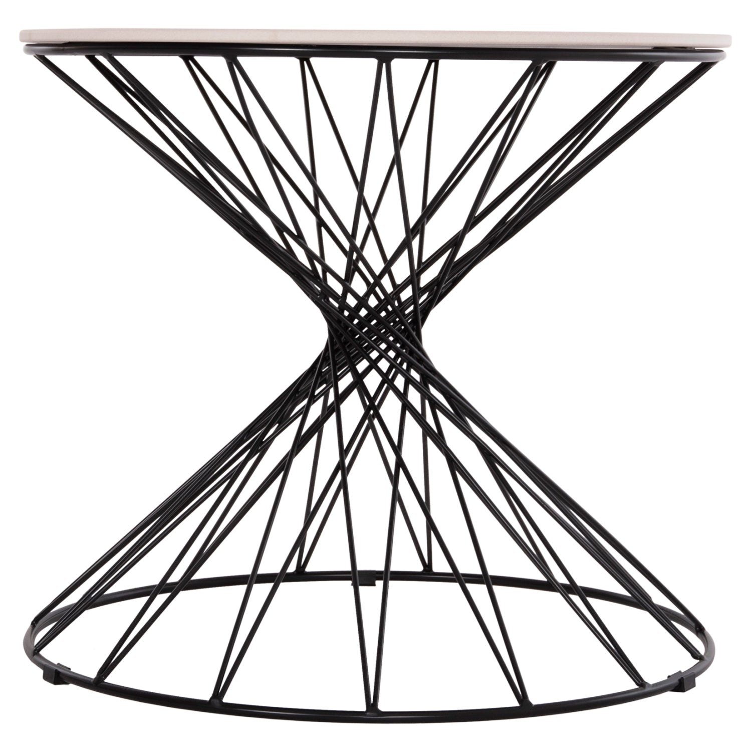 SIDE TABLE GRESAM HM18039.01 CERAMIC TOP-METAL BASE Φ50x44Hcm.