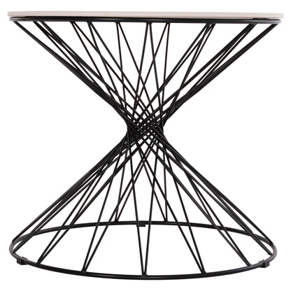 SIDE TABLE GRESAM HM18039.01 CERAMIC TOP-METAL BASE Φ50x44Hcm.