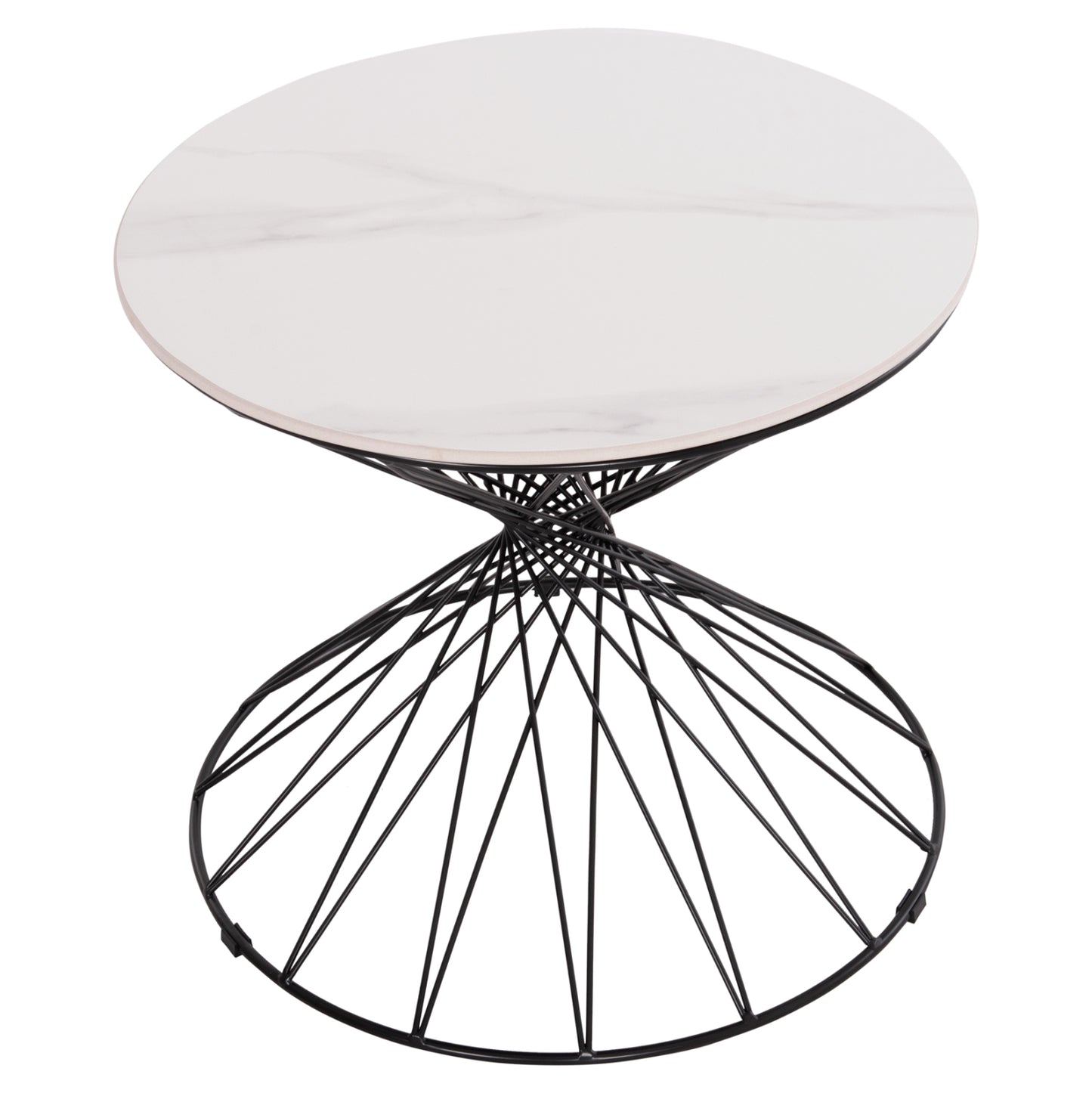 SIDE TABLE GRESAM HM18039.01 CERAMIC TOP-METAL BASE Φ50x44Hcm.