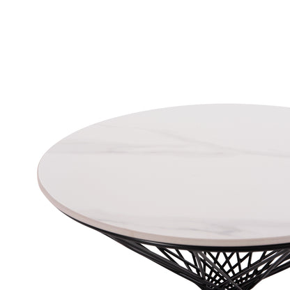 SIDE TABLE GRESAM HM18039.01 CERAMIC TOP-METAL BASE Φ50x44Hcm.