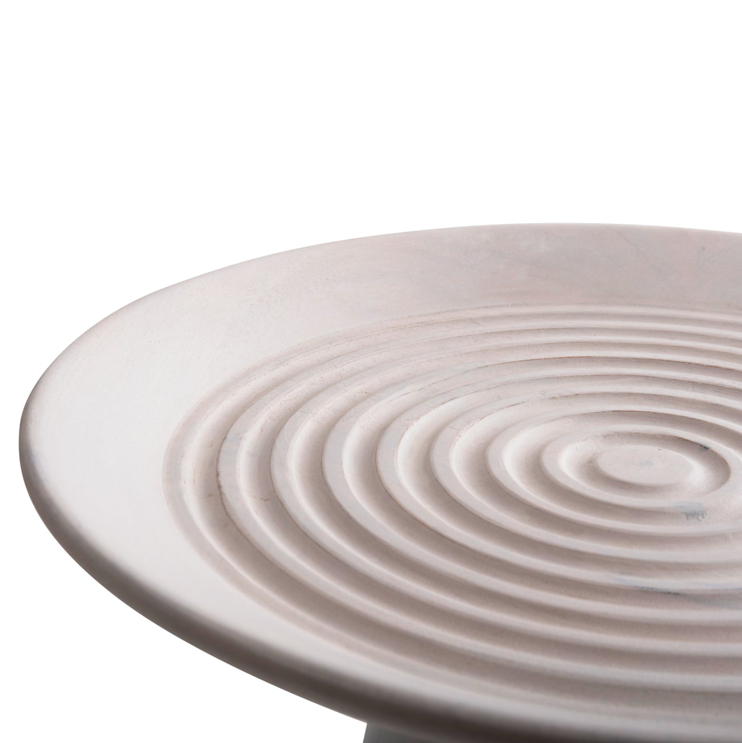 SIDE TABLE ROUND ROSS HM9708 SOLID MANGO WOOD IN WHITE Φ45x48Hcm.