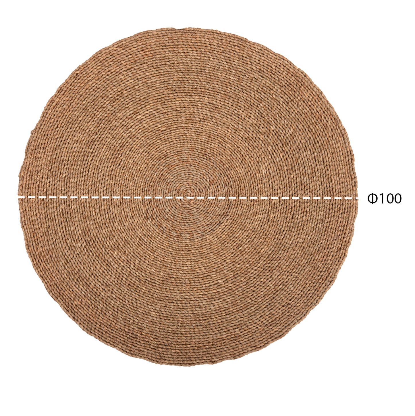 ROUND RUG CRATER HM7847 MENDONG GRASS IN NATURAL COLOR Φ100cm.