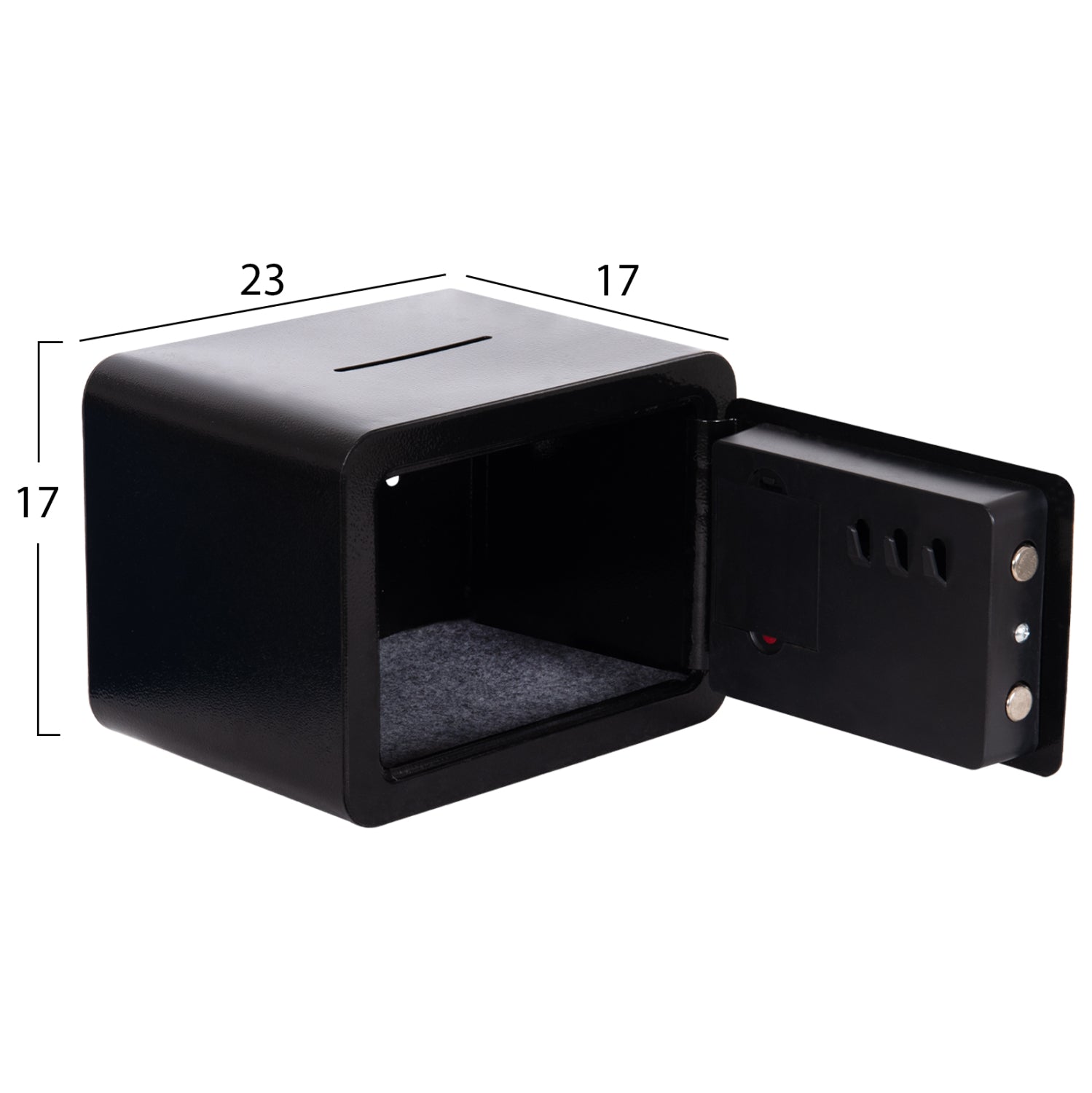 SAFE MINI (STRONGBOX) WITH KEY LOCK AND NUMBER COMBINATION TALIS HM6640 STEEL IN BLACK 23x17x17Hcm.
