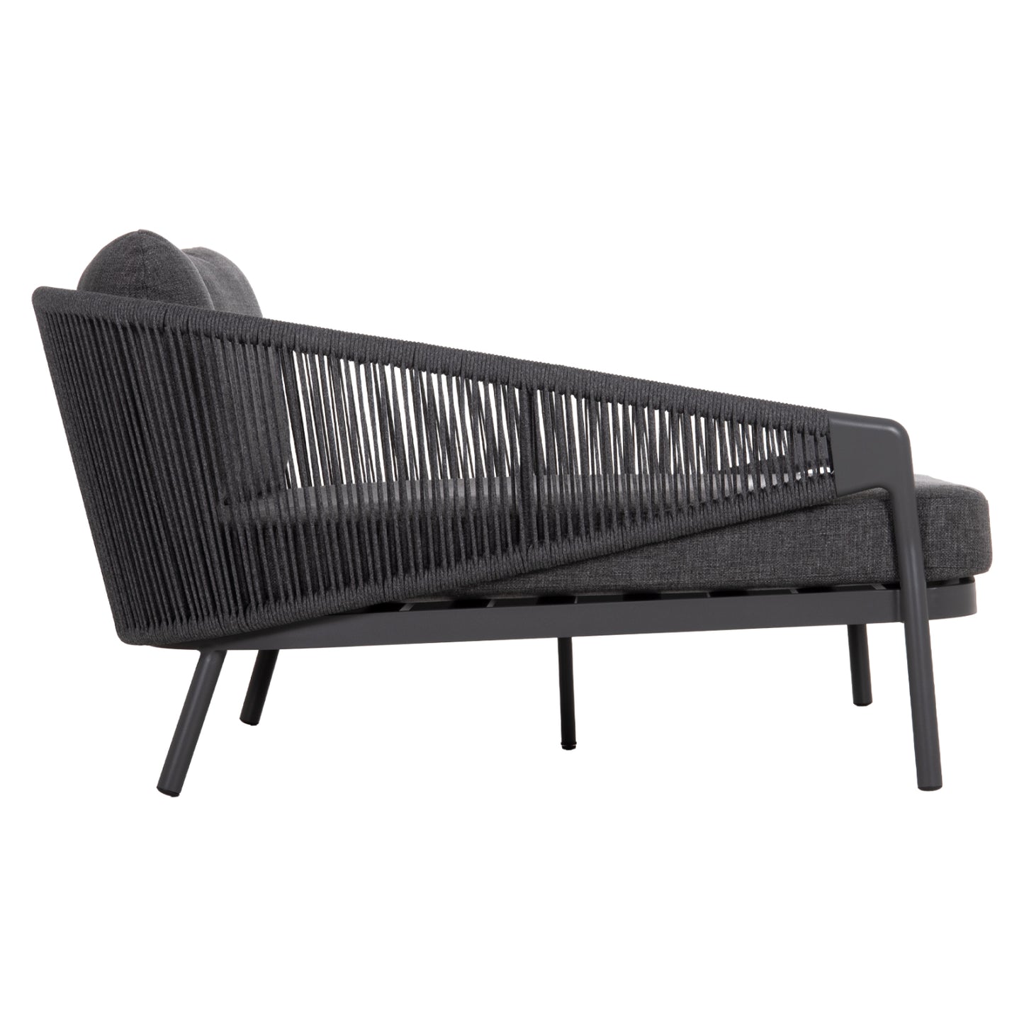 DAYBED SERIES XANTION HM6474.01 DARK GREY ALUMINUM-ROPE-OLEFIN FABRIC 157x147x88Hcm.