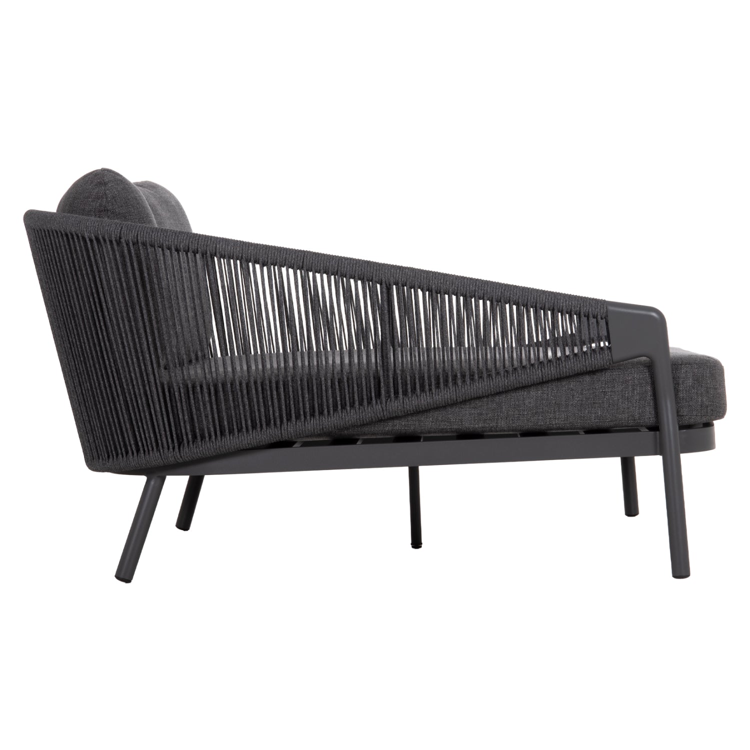 DAYBED SERIES XANTION HM6474.01 DARK GREY ALUMINUM-ROPE-OLEFIN FABRIC 157x147x88Hcm.