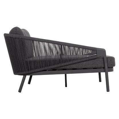 DAYBED SERIES XANTION HM6474.01 DARK GREY ALUMINUM-ROPE-OLEFIN FABRIC 157x147x88Hcm.
