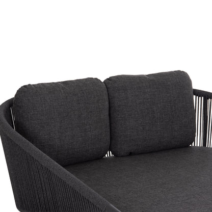 DAYBED SERIES XANTION HM6474.01 DARK GREY ALUMINUM-ROPE-OLEFIN FABRIC 157x147x88Hcm.