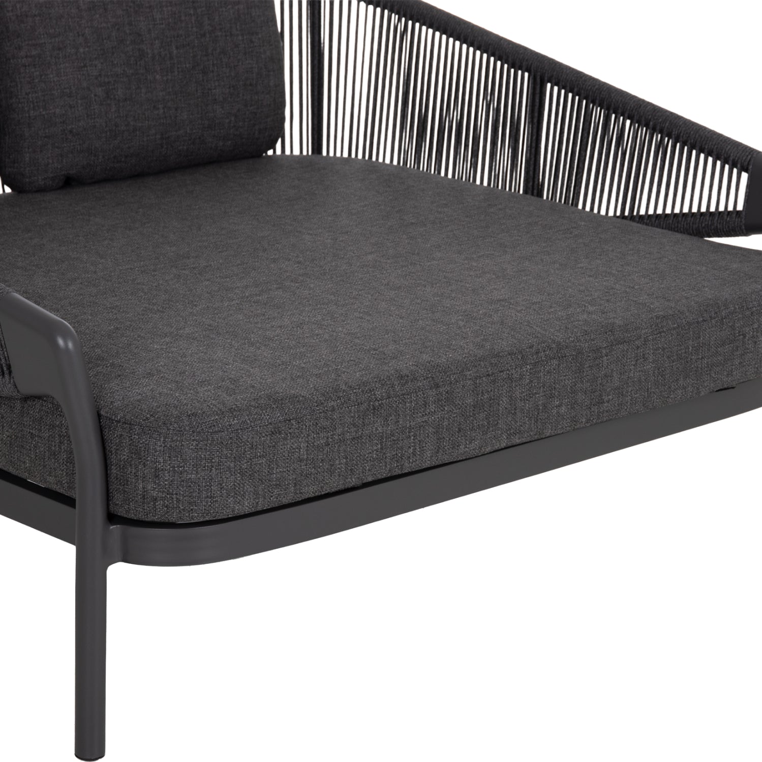 DAYBED SERIES XANTION HM6474.01 DARK GREY ALUMINUM-ROPE-OLEFIN FABRIC 157x147x88Hcm.